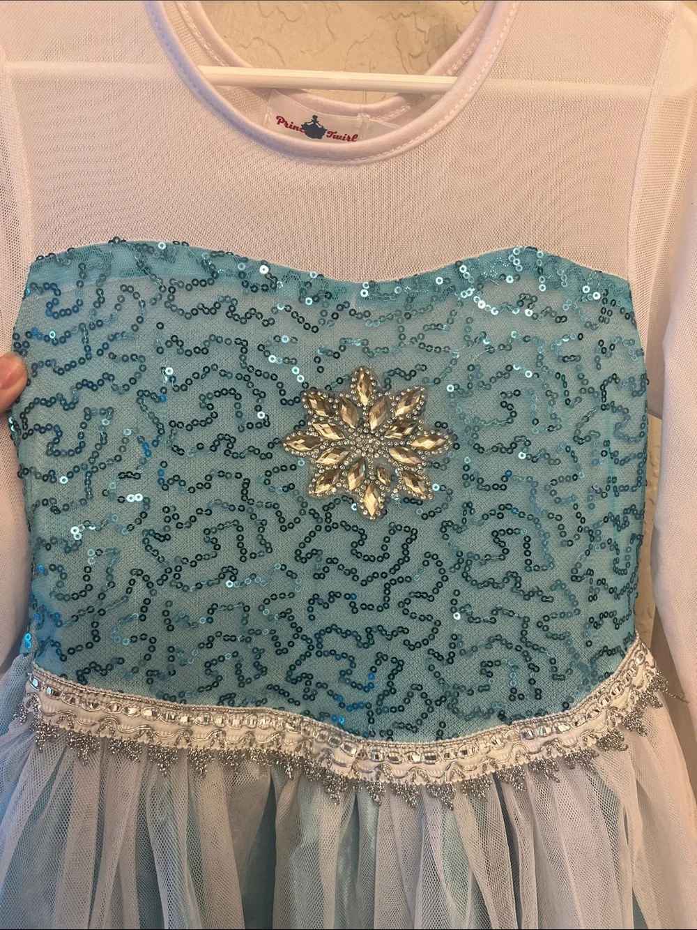 Sparkling Light Blue Princess Costume Dress - Frozen Style